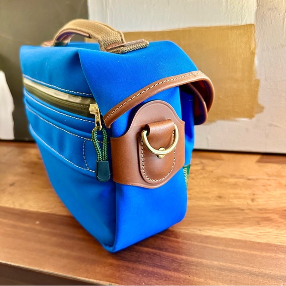 CUSTOM MADE Billingham Hadley Small Pro in Imperial Blue canvas and tan trim - Picture 4 of 14